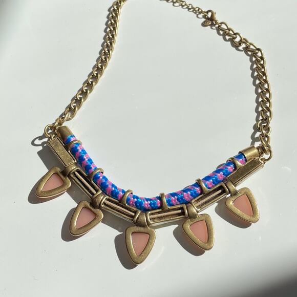 J.Crew Multi Textile Rope & Chain Necklace - Picture 2 of 5